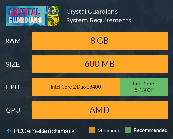 Crystal Guardians System Requirements PC Graph - Can I Run Crystal Guardians