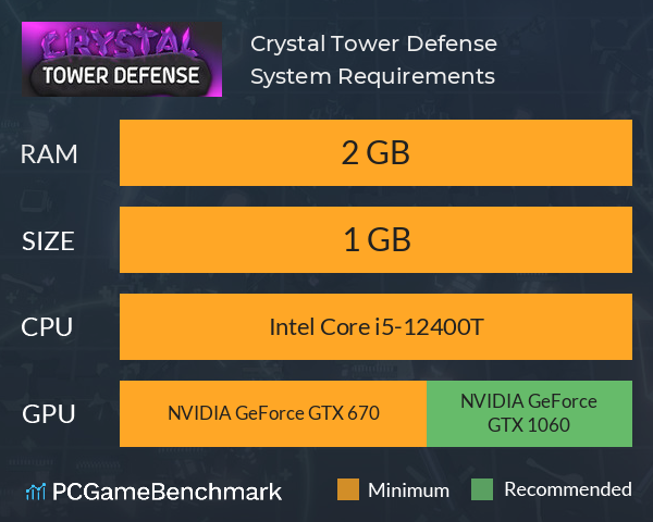 Crystal Tower Defense System Requirements PC Graph - Can I Run Crystal Tower Defense