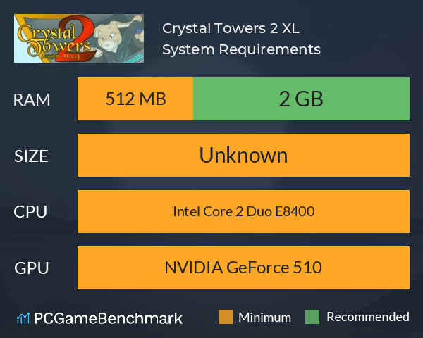 Crystal Towers 2 XL System Requirements PC Graph - Can I Run Crystal Towers 2 XL Crystal Towers 2 XL System Requirements PC Graph - Can I Run Crystal Towers 2 XL
