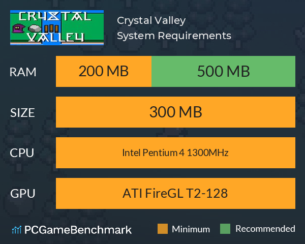 Crystal Valley System Requirements PC Graph - Can I Run Crystal Valley Crystal Valley System Requirements PC Graph - Can I Run Crystal Valley