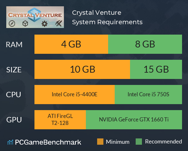 Crystal Venture System Requirements PC Graph - Can I Run Crystal Venture Crystal Venture System Requirements PC Graph - Can I Run Crystal Venture