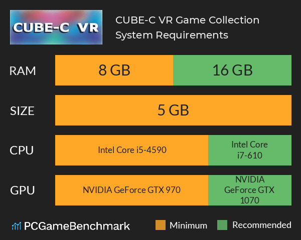 CUBE-C: VR Game Collection System Requirements PC Graph - Can I Run CUBE-C: VR Game Collection