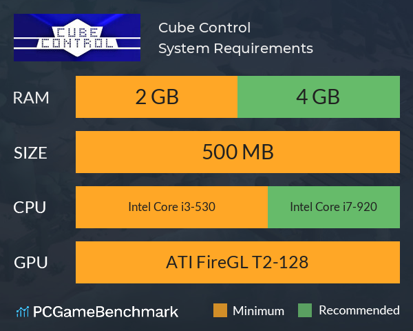 Cube Control System Requirements PC Graph - Can I Run Cube Control