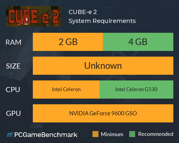 CUBE-e 2 System Requirements PC Graph - Can I Run CUBE-e 2 CUBE-e 2 System Requirements PC Graph - Can I Run CUBE-e 2