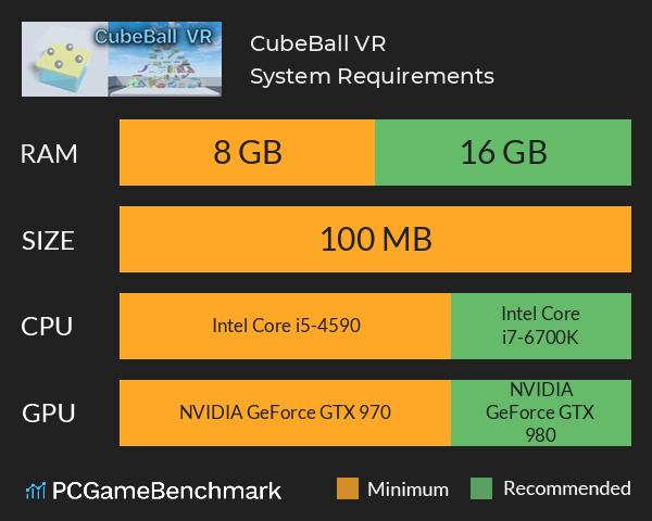 CubeBall VR System Requirements PC Graph - Can I Run CubeBall VR CubeBall VR System Requirements PC Graph - Can I Run CubeBall VR