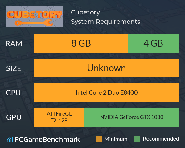 Cubetory System Requirements PC Graph - Can I Run Cubetory Cubetory System Requirements PC Graph - Can I Run Cubetory