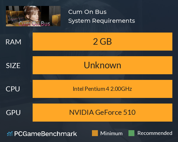 Cum On Bus System Requirements PC Graph - Can I Run Cum On Bus Cum On Bus System Requirements PC Graph - Can I Run Cum On Bus