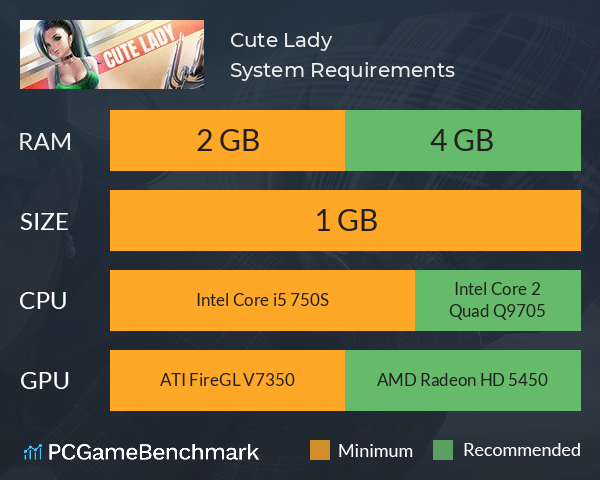 Cute Lady System Requirements PC Graph - Can I Run Cute Lady Cute Lady System Requirements PC Graph - Can I Run Cute Lady