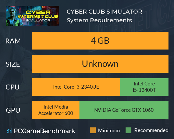 CYBER CLUB SIMULATOR System Requirements PC Graph - Can I Run CYBER CLUB SIMULATOR CYBER CLUB SIMULATOR System Requirements PC Graph - Can I Run CYBER CLUB SIMULATOR