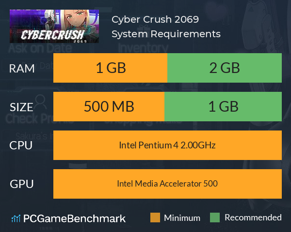 Cyber Crush 2069 System Requirements PC Graph - Can I Run Cyber Crush 2069