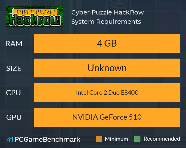 Cyber Puzzle HackRow System Requirements PC Graph - Can I Run Cyber Puzzle HackRow Cyber Puzzle HackRow System Requirements PC Graph - Can I Run Cyber Puzzle HackRow