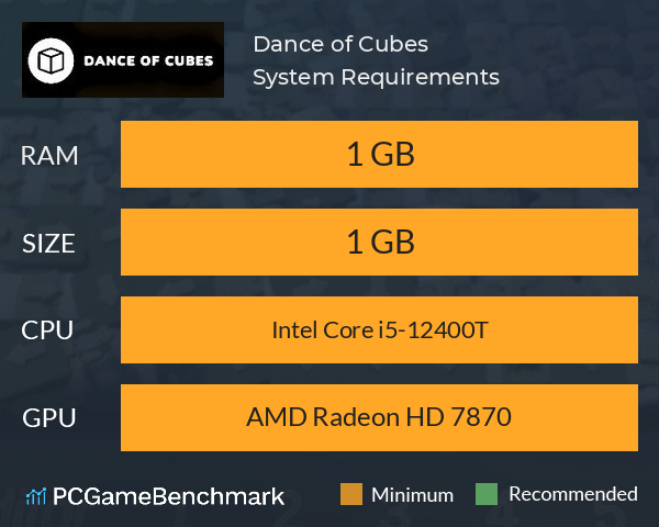 Dance of Cubes System Requirements PC Graph - Can I Run Dance of Cubes Dance of Cubes System Requirements PC Graph - Can I Run Dance of Cubes