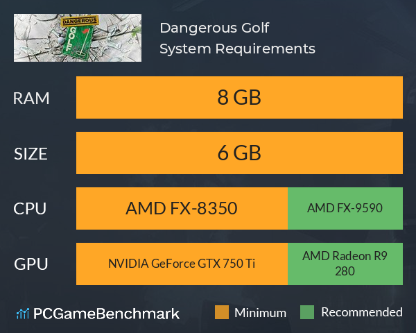 Dangerous Golf System Requirements PC Graph - Can I Run Dangerous Golf