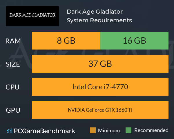 Dark Age Gladiator System Requirements PC Graph - Can I Run Dark Age Gladiator Dark Age Gladiator System Requirements PC Graph - Can I Run Dark Age Gladiator