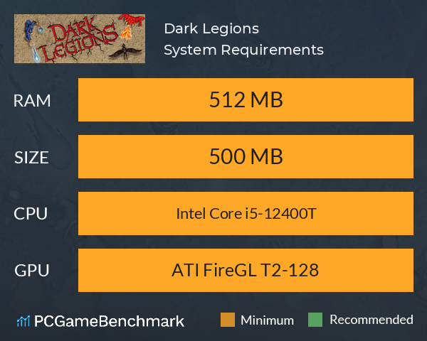 Dark Legions System Requirements PC Graph - Can I Run Dark Legions