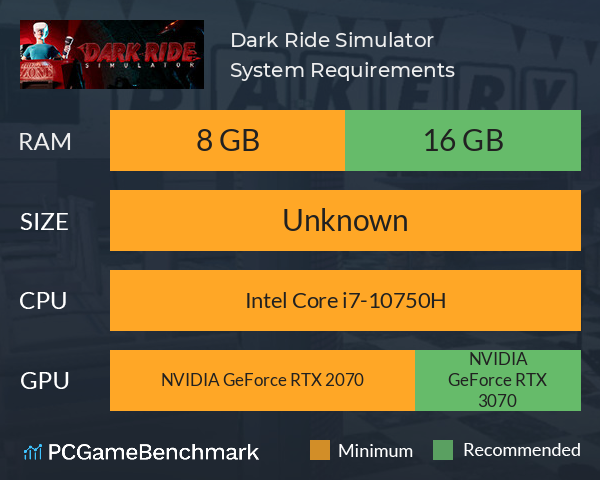 Dark Ride Simulator System Requirements PC Graph - Can I Run Dark Ride Simulator Dark Ride Simulator System Requirements PC Graph - Can I Run Dark Ride Simulator