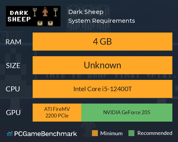 Dark Sheep System Requirements PC Graph - Can I Run Dark Sheep Dark Sheep System Requirements PC Graph - Can I Run Dark Sheep