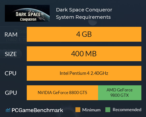 Dark Space Conqueror System Requirements PC Graph - Can I Run Dark Space Conqueror Dark Space Conqueror System Requirements PC Graph - Can I Run Dark Space Conqueror
