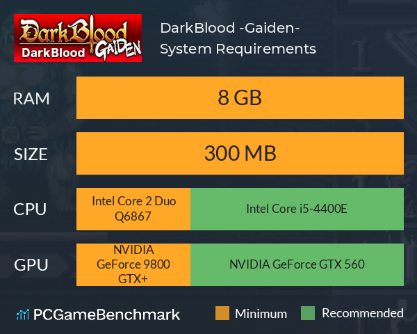 DarkBlood -Gaiden- System Requirements PC Graph - Can I Run DarkBlood -Gaiden- DarkBlood -Gaiden- System Requirements PC Graph - Can I Run DarkBlood -Gaiden-