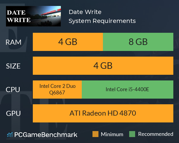 Date Write System Requirements PC Graph - Can I Run Date Write