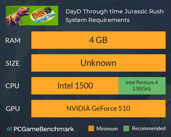 DayD: Through time. Jurassic Rush System Requirements PC Graph - Can I Run DayD: Through time. Jurassic Rush DayD: Through time. Jurassic Rush System Requirements PC Graph - Can I Run DayD: Through time. Jurassic Rush