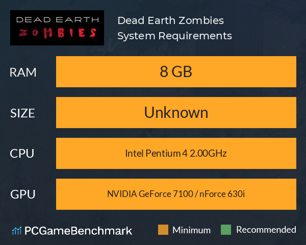 Dead Earth Zombies System Requirements PC Graph - Can I Run Dead Earth Zombies