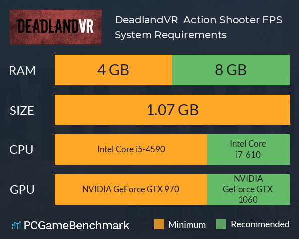 DeadlandVR : Action Shooter FPS System Requirements PC Graph - Can I Run DeadlandVR : Action Shooter FPS