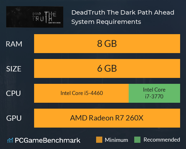DeadTruth: The Dark Path Ahead System Requirements PC Graph - Can I Run DeadTruth: The Dark Path Ahead