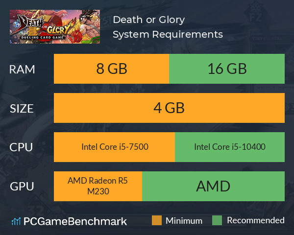 Death or Glory System Requirements PC Graph - Can I Run Death or Glory Death or Glory System Requirements PC Graph - Can I Run Death or Glory