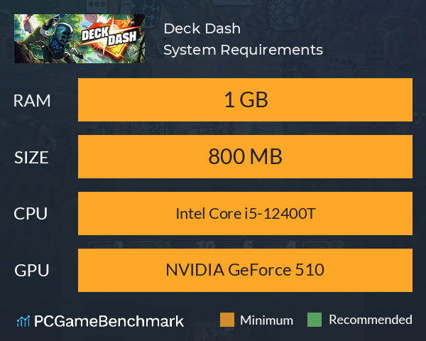 Deck Dash System Requirements PC Graph - Can I Run Deck Dash Deck Dash System Requirements PC Graph - Can I Run Deck Dash