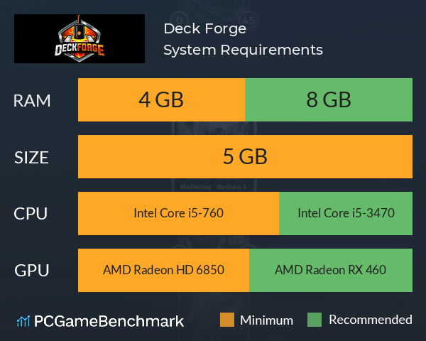 Deck Forge System Requirements PC Graph - Can I Run Deck Forge