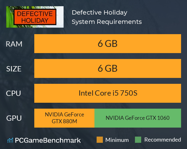 Defective Holiday System Requirements PC Graph - Can I Run Defective Holiday Defective Holiday System Requirements PC Graph - Can I Run Defective Holiday