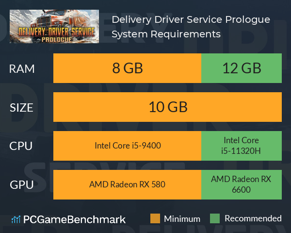 Delivery Driver Service: Prologue System Requirements PC Graph - Can I Run Delivery Driver Service: Prologue Delivery Driver Service: Prologue System Requirements PC Graph - Can I Run Delivery Driver Service: Prologue