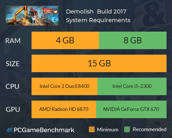 Demolish & Build 2017 System Requirements PC Graph - Can I Run Demolish & Build 2017
