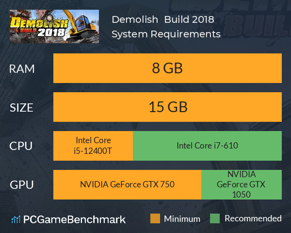Demolish & Build 2018 System Requirements PC Graph - Can I Run Demolish & Build 2018