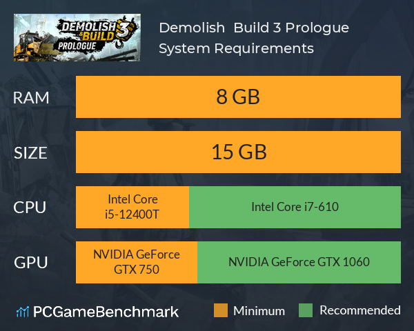 Demolish & Build 3 Prologue System Requirements PC Graph - Can I Run Demolish & Build 3 Prologue Demolish & Build 3 Prologue System Requirements PC Graph - Can I Run Demolish & Build 3 Prologue
