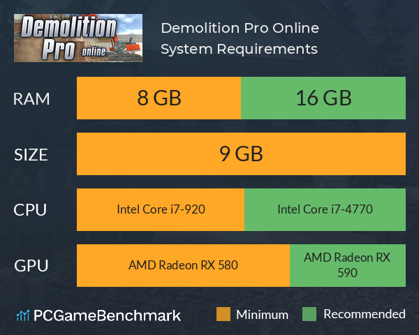 Demolition Pro Online System Requirements PC Graph - Can I Run Demolition Pro Online