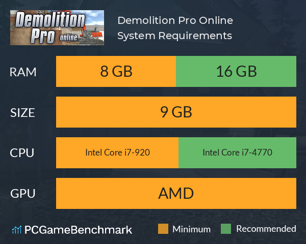 Demolition Pro Online System Requirements PC Graph - Can I Run Demolition Pro Online