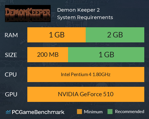 Demon Keeper 2+ System Requirements PC Graph - Can I Run Demon Keeper 2+ Demon Keeper 2+ System Requirements PC Graph - Can I Run Demon Keeper 2+
