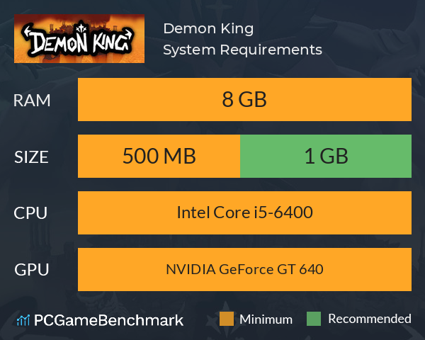 Demon King System Requirements PC Graph - Can I Run Demon King Demon King System Requirements PC Graph - Can I Run Demon King