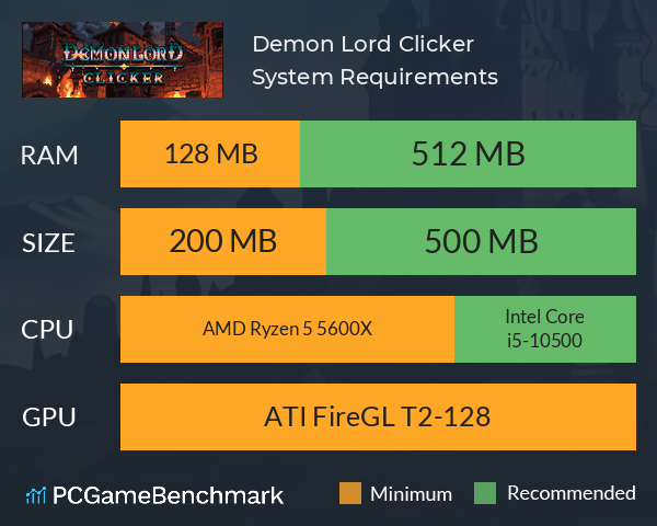 Demon Lord: Clicker System Requirements PC Graph - Can I Run Demon Lord: Clicker Demon Lord: Clicker System Requirements PC Graph - Can I Run Demon Lord: Clicker