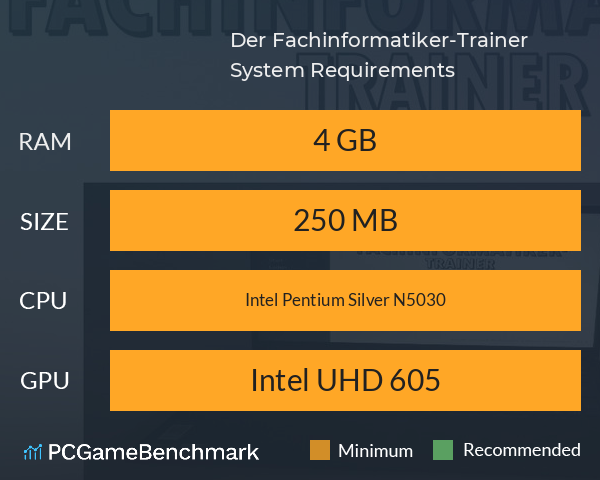 Der Fachinformatiker-Trainer System Requirements PC Graph - Can I Run Der Fachinformatiker-Trainer Der Fachinformatiker-Trainer System Requirements PC Graph - Can I Run Der Fachinformatiker-Trainer