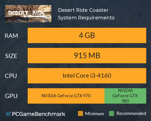 Desert Ride Coaster System Requirements PC Graph - Can I Run Desert Ride Coaster