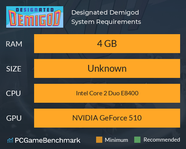 Designated Demigod System Requirements PC Graph - Can I Run Designated Demigod Designated Demigod System Requirements PC Graph - Can I Run Designated Demigod