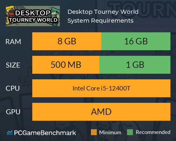 Desktop Tourney World System Requirements PC Graph - Can I Run Desktop Tourney World Desktop Tourney World System Requirements PC Graph - Can I Run Desktop Tourney World
