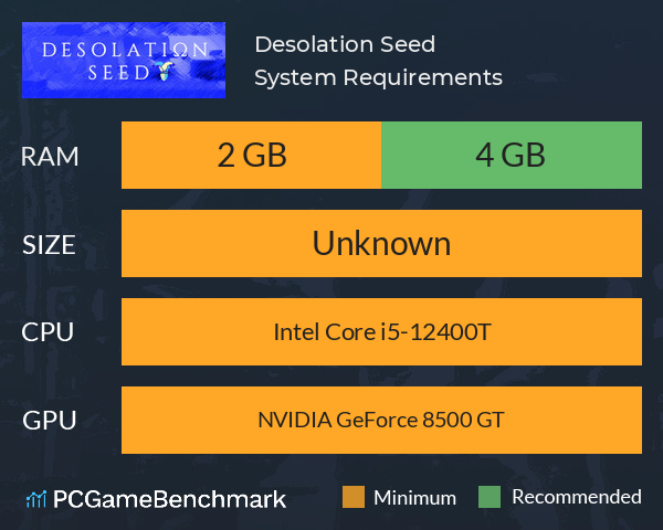 Desolation Seed System Requirements PC Graph - Can I Run Desolation Seed