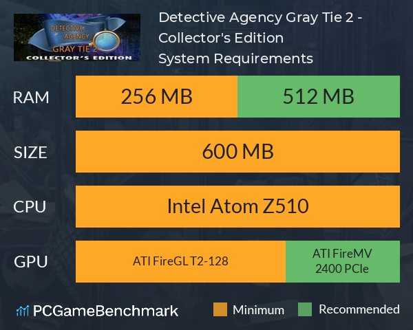 Detective Agency Gray Tie 2 - Collector's Edition System Requirements PC Graph - Can I Run Detective Agency Gray Tie 2 - Collector's Edition Detective Agency Gray Tie 2 - Collector's Edition System Requirements PC Graph - Can I Run Detective Agency Gray Tie 2 - Collector's Edition