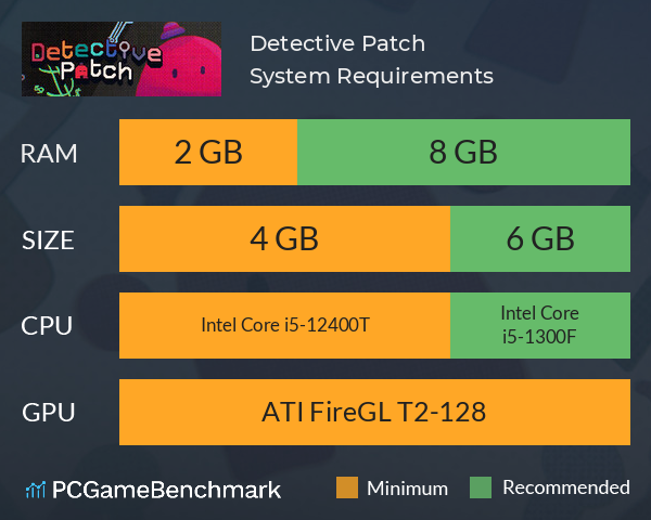 Detective Patch System Requirements PC Graph - Can I Run Detective Patch Detective Patch System Requirements PC Graph - Can I Run Detective Patch