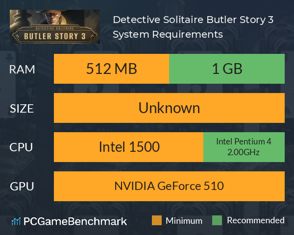 Detective Solitaire. Butler Story 3 System Requirements PC Graph - Can I Run Detective Solitaire. Butler Story 3