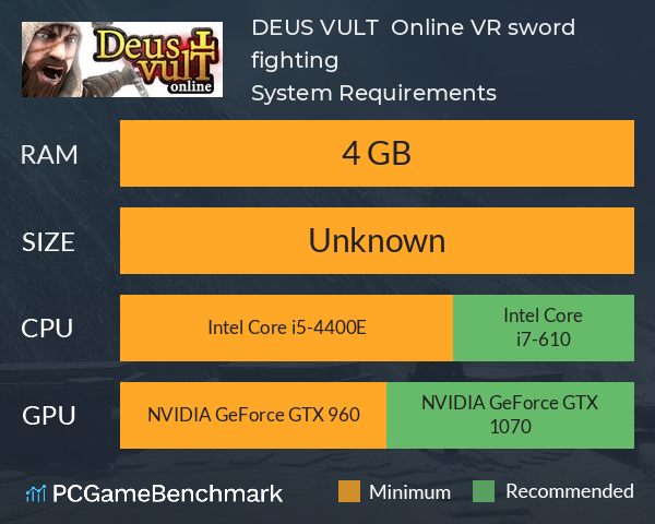 DEUS VULT | Online VR sword fighting System Requirements PC Graph - Can I Run DEUS VULT | Online VR sword fighting DEUS VULT | Online VR sword fighting System Requirements PC Graph - Can I Run DEUS VULT | Online VR sword fighting